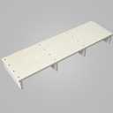 39IN Long Wooden Step Stool for Elderly, Half Wooden Riser Step Stool for High Bed, Bathroom, Kitchen and Living Room, 400LBs Loading(39.0" L*11.5" W*4.6" H, White)