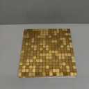 VAOVI Gold Kitchen Backsplash Tiles Peel and Stick Mosaic Stickers Self-Adhesive Wall Panles Heat Resistant Waterproof(5sheets,Square)