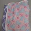 Tudomro 8 Pcs Guinea Pig Blankets Absorbent Washable Animal Fleece Bedding Cage Liners Waterproof Reusable Pet Pee Sleep Mat Pad Cover for Chinchilla Hamster Ferret(Heart,12 x 12 Inch)