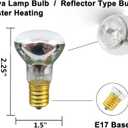 Lava Lamp Bulb,30W E17 R39 Reflector Type Lava Lamp Bulbs Replacement,Original Heat Light Bulb for Lava & Glitter Lamps,Long Lifespan High Heat Output,2700K Warm White,Dimmable,Pack of 4
