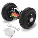 Rolling Gate Wheel for Sliding, Chain Link, Metal Fences or Wooden Gates(8 inch, Black)