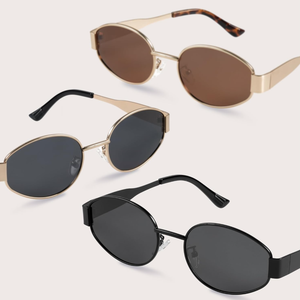 livho 2025 Trendy Oval Sunglasses - Stylish Polarized Shades for Everyday - Retro Metal Frames