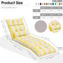 Outdoor Lounge Chair Cushions with Pillow Ties Water Fade Resistant, 1 PACK 81"x27"x4.5"