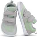 Kids Slip On Barefoot Toddler Boys/Girls Wide Toe Box Sneakers Zero Drop Minimalist Outdoor Activities Walking Running Shoes (Grey)