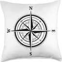 Nautical Compass Throw Pillow (18x18)