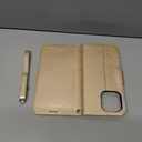 Arae Compatible with iPhone 15 Pro Max Case with Card Holder and Wrist Strap Wallet Flip Cover for iPhone 15 Pro Max 6.7 inch,Champagne Gold