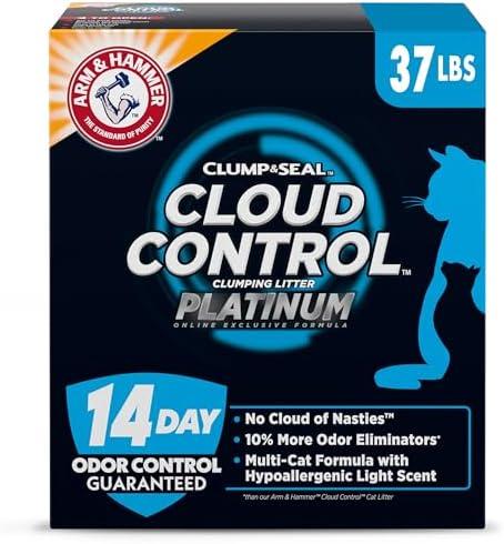 ARM & HAMMER Cloud Control Platinum Clumping Cat Litter, 37 lb