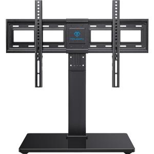 PERLESMITH Universal Swivel TV Stand Base, Table Top TV Stand for 37-75 inch LCD LED TVs, Height Adjustable TV Mount Stand with Tempered Glass Base, VESA 600x400mm, Holds up to 99lbs, PSTVS13