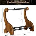 Vinyl Record Storage Premium Wooden Record Holder & Album Crate, Holds 60+ Records, Desktop Display Stand for Vinyl Lovers