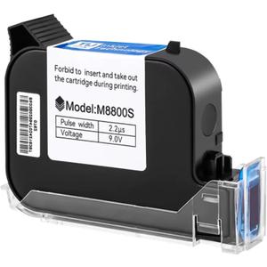 Original Black Solvent Ink Cartridge 42ml. Fast-Drying & High Adhesion  Compatible with Z10, C10, M10, M12 Handheld Inkjet Printers, 0.5in/12.7mm Nozzle. Prints on Plastic, Metal, Wood, Glass, Carton