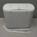 Bathroom Trash Can with Lid, 3 Gallon Small Slim Garbage Bin with Auto-Adsorption & 75 Bags (5 Rolls), Mini Waste Basket Dog Proof for Bathroom, Kitchen, Office, Bedroom, Laundry, Toilet, Rv, White