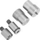 4Pcs Snap Fasteners Button Die, Stainless Steel Snap Button Die Set, Sliver Rivet Press Dies, Easy Use Dies Hand Snaps for 831 12mm, 15mm, 21.5mm Specifications Buttons