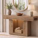 Homieasy Console Table, 47" Entryway Table with Charging Station, 47.2"