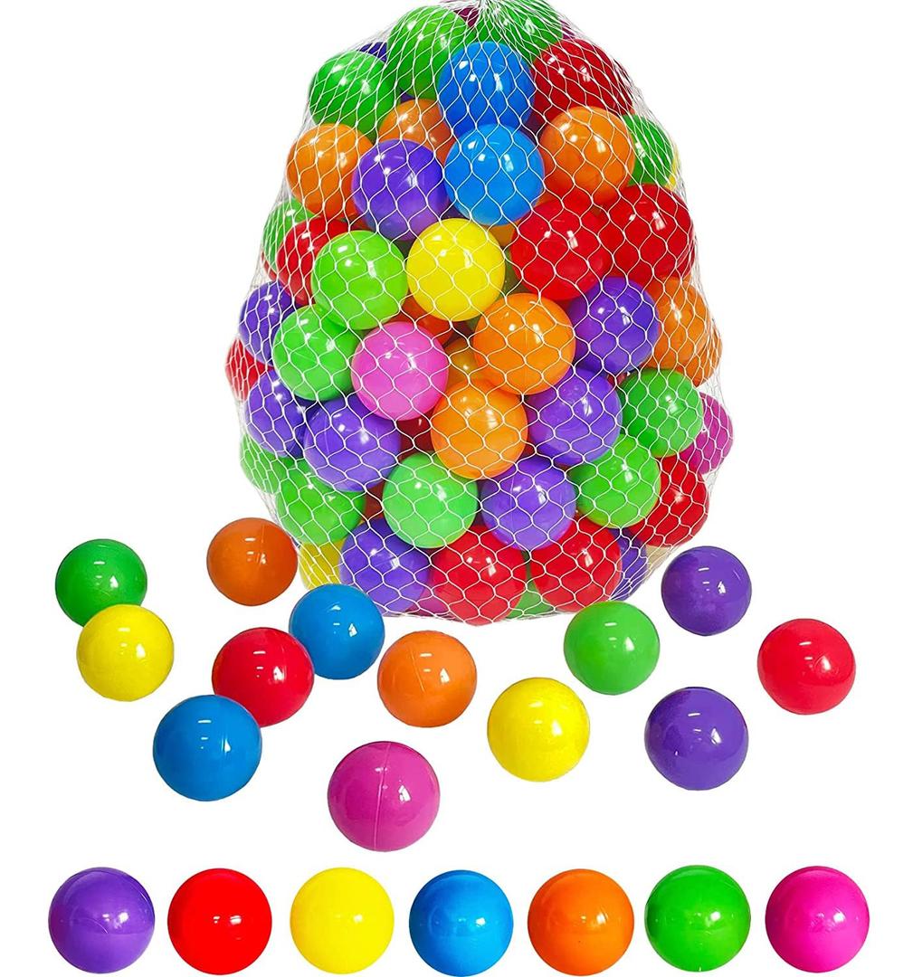 50 100 200 400 pcs Soft Plastic Ball Pit Balls for Baby Toddler Kids, Size 5.5 cm
