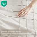 Comfort Spaces Cream Queen Size Comforter Set - 3 Pieces Pintuck Pleated Bedding Sets, All Season Lightweight, Extra Softness Pre-Washed Microfiber Queen Bed Set, Shams