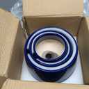 LE TAUCI Plant Pots, 4.1+5.1+6.5 inch, Set of 3, Ceramic Planters with Drainage Hole and Saucer, Indoor Flower Pot with Hole Mesh Pad, Gifts for Mom, Sapphire Blue