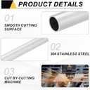 MECCANIXITY 1 PCS 304 Stainless Steel Tubing, 25mm OD 1.5mm Wall Thickness 406.4mm Long Round Metal Pipe Steel Tube for Industrial Machinery Home Decoration DIY Crafts Model