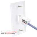 VCE RJ45 Cat6A Keystone Jack UL Listed 25-Pack, 10 Gbps Slim Profile Modular Ethernet Jacks Insert 110-Type UTP 90-Degree, White