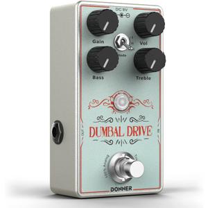 Donner Dumbal Drive Overdrive Pedal for Electric Guitar - Dumble Style With 2 Band EQ Boost Effect, Pure Analog True Bypass