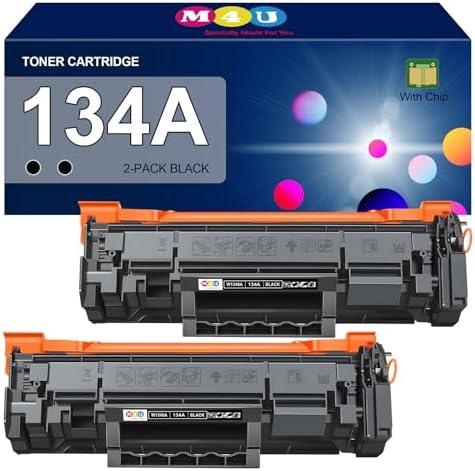 134A Black Toner Cartridges(with Chip) Compatible 134A W1340A 134X W1340X for Laser Jet M209dw MFP M234dw M234sdw M234sdn Printer (Pack of 2)