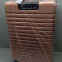 U.S. Traveler Boren Polycarbonate Hardside Rugged Travel Suitcase Luggage with 8 Spinner Wheels, Aluminum Handle, Pink, Checked-Large 30-Inch