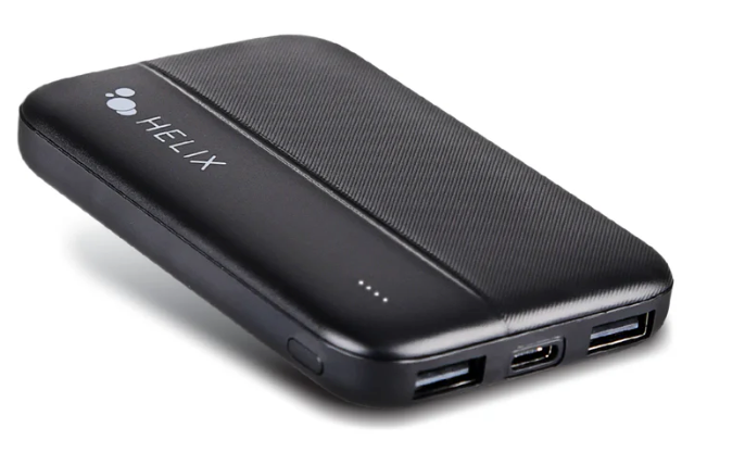 Helix ETHPB5 Power Bank Turbovolt+ 5000mAh 3-Port Portable Battery with Charger