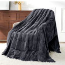 Uttermara Weighted Blanket Queen 15 Pounds for Adults, Sherpa Weighted Blanket for Couch Bed, Ultra Fluffy Warm Sherpa & Cozy Plush Flannel Fleece, Heavy Blanket Great for Calm, 60" x 80", Dark Grey