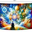 Delur Time Travel Tapestry Galaxy Meditation Universe Starry Sky Wall Hanging Tapestry Milky Way Outer Space Abstract Psychedelic Fantasy Headboard for Bedroom Living Room Home Decor (59.1" x 78.7")