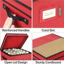 BALEINE Christmas Ornament Storage Box with Dividers, Premium Holiday Ornaments Storage Container Bin for Xmas Decorations (64 Ball, Green, Without Tray)