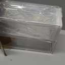 Taiuloo 2 Pack Stackable Refrigerator Organizer Bins with Pull-Out Drawer, Clear BPA-Free Food Storage Containers for Fridge Freezer, Kitchen Pantry Cabinet & Bathroom Vanity Organization