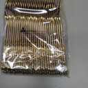 Joyido 30PCS Gold Plastic Spoons - Gold Soup Spoons Disposable - 8.1 Inch Heavy Duty Plastic Silverware - Heavyweight Elegant Disposable Utensils for Catering, Parties, Dinners, Weddings