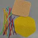 2 Pack Sensory Activity Board with 20 Random-Color Strings, Double-Sided Silicone Sensory Fidget Toy for Kids and Adults with Autism, ADHD, Silent, Stress Relief, Calming, Focus, Gift for Girls Boys