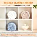 Heated Blanket Heated Throw, Electric Blanket 50"x60" Heating Blanket with 8 Hours Auto Off 10 Fast Heating Levels Machine Washable Sherpa Heated Blanket with Overheating Protection