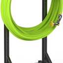 Freestanding Garden Hose Stand, Heavy Duty Water Hose Holder with Tool Hooks, 4 Anchoring Spikes, 150 ft Storage for Yard & Lawn