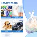 LimonLaviu Plastic Bags - 100 Pack (11.5'x 6.5" x 21') with Handles for Small Business, Restaurants, Grocery & Trash
