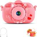 Kids Toy Camera, for Boys Girls Age 3-8, Digital Video Camera with Stickers, Cute Case and 32GB SD Card (Coral)