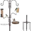 ERYTLLY Bird Feeding Station Kit Bird Feeder Pole Wild Bird Feeder Hanging Kit Planter Hanger Multi Feeder Hanging with Metal Suet Feeder Bird Bath for Attracting Wild Birds (91 Inch)
