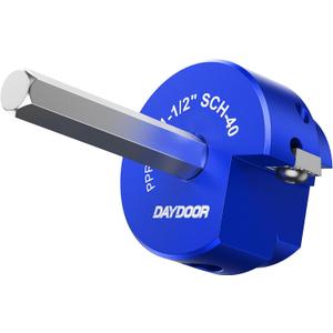 DAYDOOR 1-1/2'' PVC Pipe Reamer, PVC Fitting Saver, Pipe Reamer Tool Fit into Standard 1/2" Drill, for Use with Sch. 40 PVC, CPVC or ABS Fittings