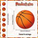 Faccito 8 Pcs Sports Party Banners Sports Theme Party Hanging Decorations Paper Garland for Teens Balls Birthday Baby Shower Home Classroom Supplies Decor (Basketball)