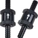 EVIL ENERGY 1/4" Fuel Check Valve One Way Inline Non Return Diesel Gasoline Black(6mm OD,2PCS)