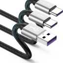 USB Type C Cable 10ft, [2 Pack] USB A 2.0 to USB-C 10 ft Type C Fast Charger Extra Long Durable TPE USBC to USBA Cord for iPhone 17/16/15 Pro Plus Pro Max Samsung Galaxy A10/A20/A51/S10/S9 Plus/Note 9