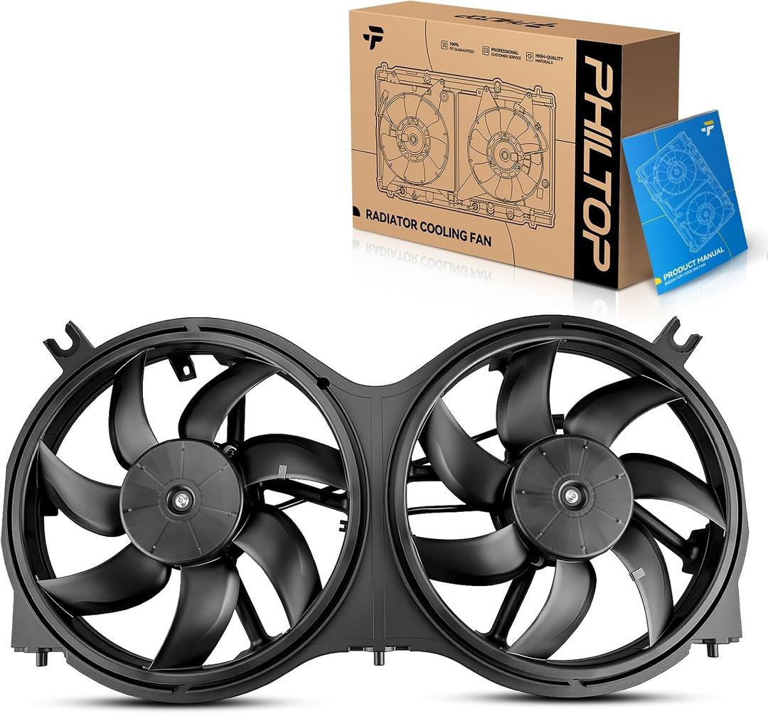 PHILTOP Engine Cooling Radiator Fan Assembly for Infiniti JX35 2013
for Nissan Pathfinder 2013-2020, for Infiniti QX60 2014-2020 Radiator Cooling Fan Kit Replacement 623760