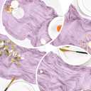 16 Pack Lavender Cheesecloth Table Runner 20 x 120 inch Gauze Table Runners 10 FT Long,Semi Sheer Boho Cheese Cloth Fabric Table Runner Bulk for Wedding,Party,Baby Shower,Bridal Shower Decoration
