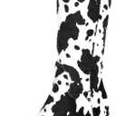Cozivwaiy Women Mid Calf Cowboy Boots Chunky Heel Half Boot Cow Print Western Boots Plus size (US-12.5)