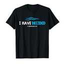 Water Immersion Baptism BAPTIZED; I HAVE DECIDED 2-Cor.5:17 T-Shirt (Small, Black)