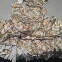 EYWOL Women's Summer Sundress Sleeveless Halter V Neck Boho Floral Maxi Dress Elastic Waist Ruffle Spring Vacation Outfits Size M