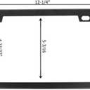 SunplusTrade License Plate Frame Black Matte Powder Coated Aluminum with Screw Caps (2 Pieces)