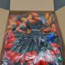 Minetom C9 Bulb String Lights Outdoor 100 Feet Multicolored Christmas Lights Green Wire for Outdoor Patio Room Christmas Tree Party Backyard Xmas Decoration, E17 Base, 100+4 Bulbs, Not Connectable