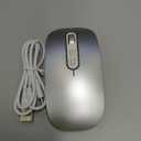 cimetech Wireless Bluetooth Laptop Mouse for Desk, Rechargeable Mouses Office Work from Home Essentials, [1 Mice for 2 Devices] [Ultra-Low Decibel Click], RGB Muse for MacBook Computer PC Chromebook (BT5.1 & 2.4G-Sliver)