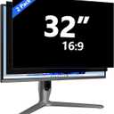 32 Inch Privacy Screen for Computer Monitor Eye Protection Anti Glare Blue Light Monitor Privacy Shield Screen 32 Inch 16:9 Aspect Ratio [2 Pack]